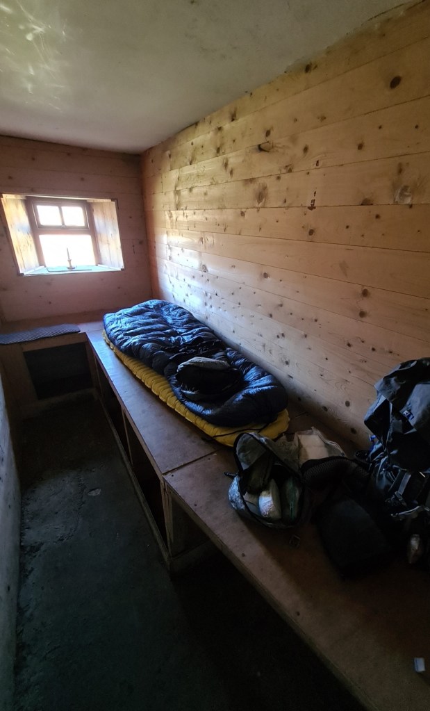 I took the smallest room at Over Phawhope bothy to keep warmer than the larger room would permit. Well aware of how much heat a candle can kick out, I kept a couple burning through the night and they were sufficient to keep the chill off the air. However they did nothing to discourage mouse activity!