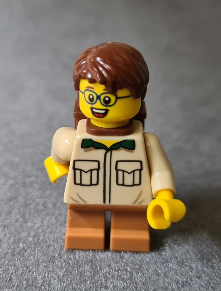 Lego Camp Cook, front, with pack