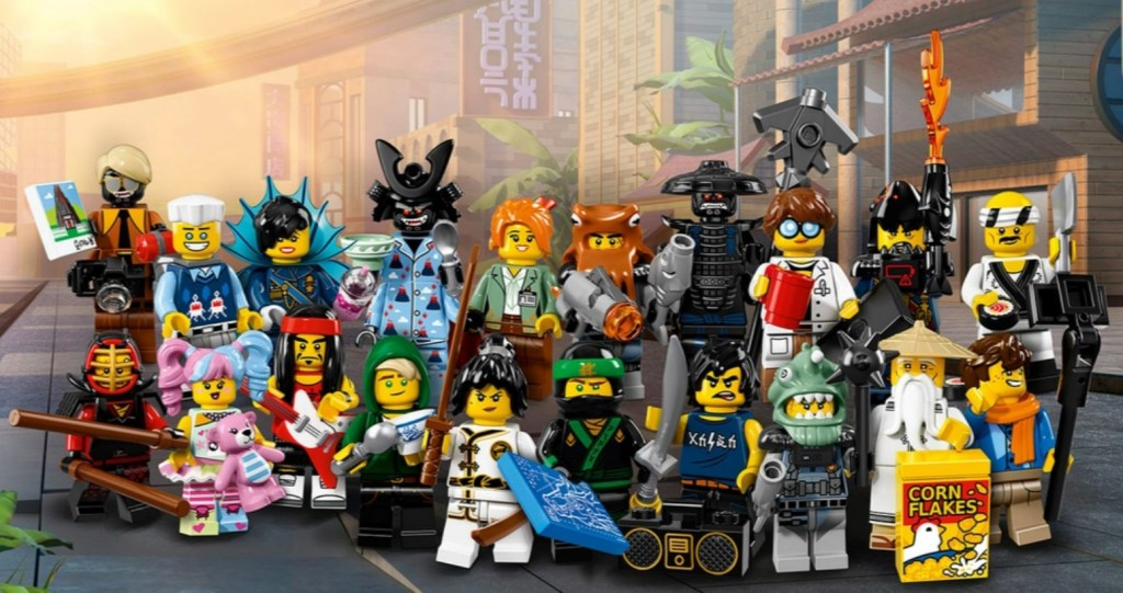 The 20 minifigure characters in the Ninjago series