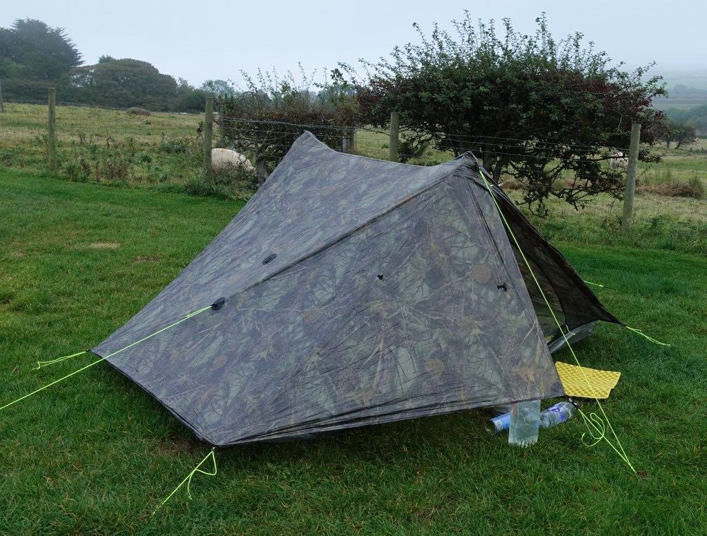 Zpacks Duplex on the Cleveland Way in 2019. This shows how the double hook apparatus can be used to fasten either one of both doors