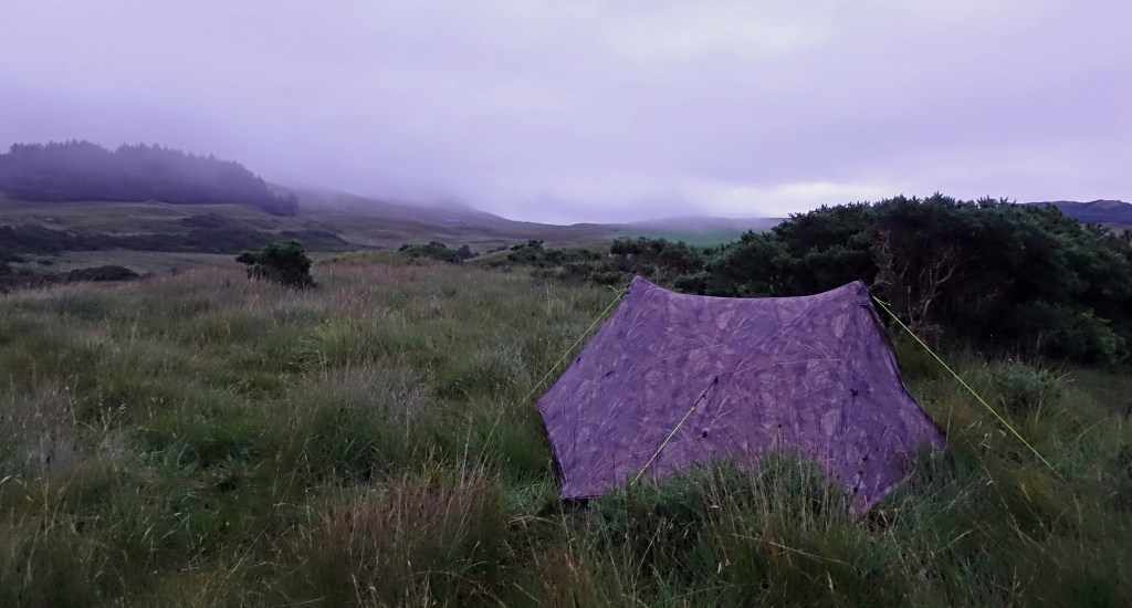 Nights camp on the Ardnamurchan Peninsula. 2 August 2018