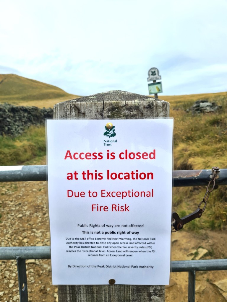 I was on a National Trail. I was on a bridleway. Yet- "Access is closed at this location... Public Rights of Way are not affected... this is not a public right of way". Baffled