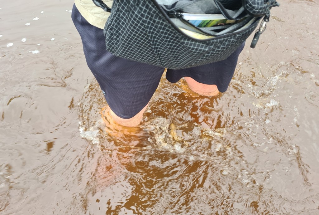 Fording the swollen Gorbeck