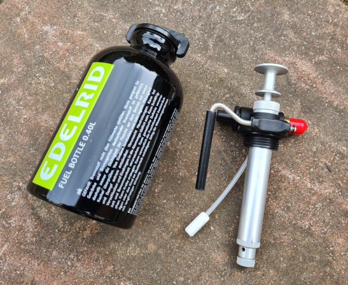 fuel bottle and pump