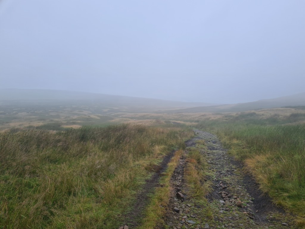 Lister Well Road. A misty and damp start to day ten on trail