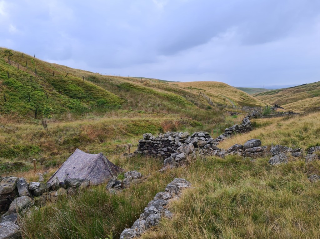 Wildcamp near Swinden Water on Day Eight. About fifty metres off trail