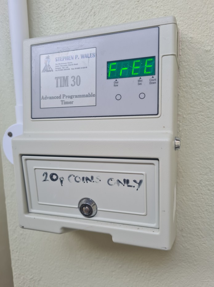 Metered showers at Castle Farm