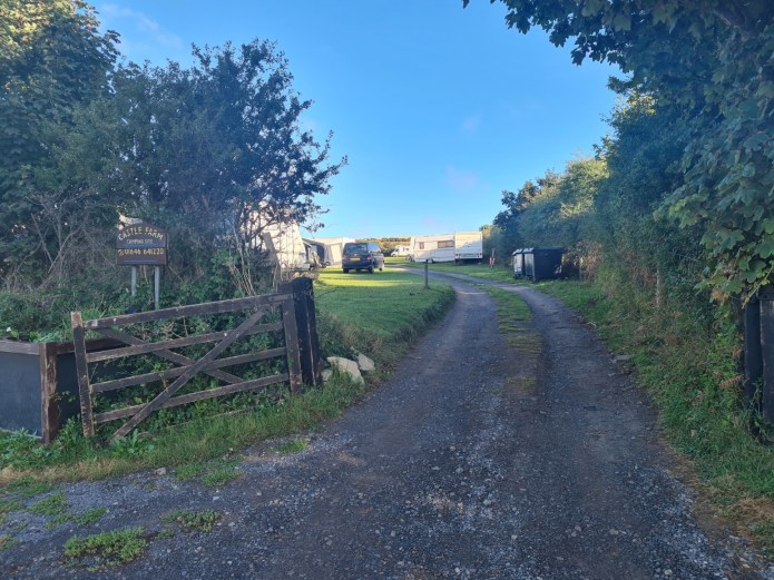 Entrance to Castle Farm campsite