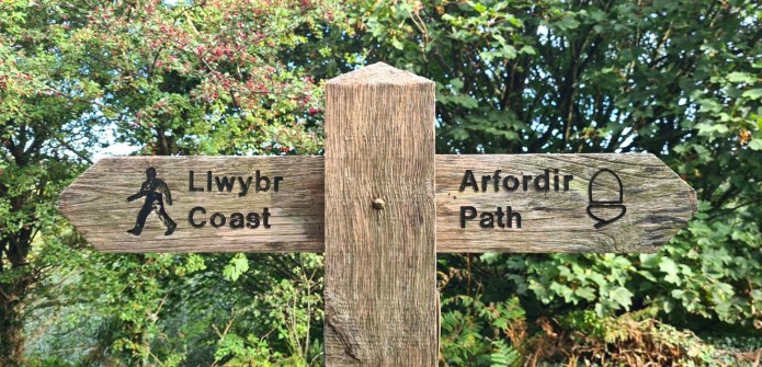 Pembrokeshire Coast Path waymarker
