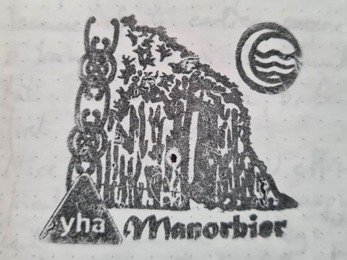 Hostel stamp from my journal