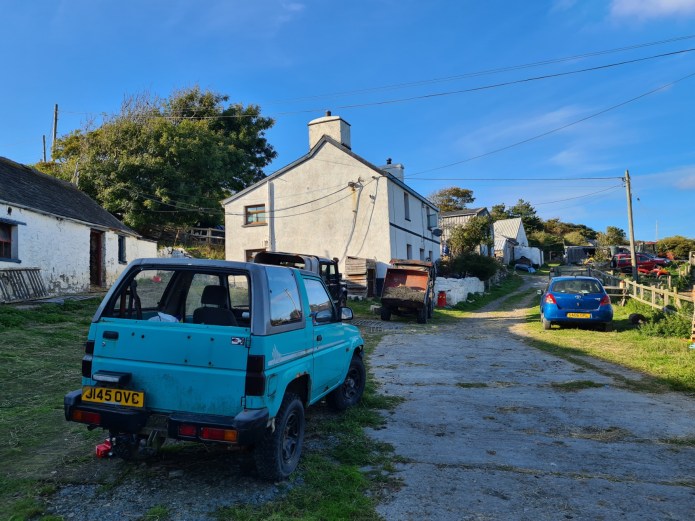 Allt-y-Coed farmhouse, the campsite behind is tidier!