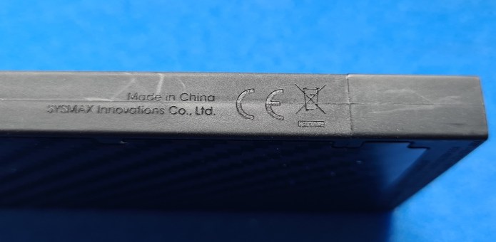 Little detail is shown on the sides of the NB10000. Country of origin