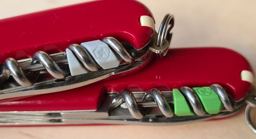 Victorinox 'Mini Tools' screwdrivers on Tourist and Sportsman corkscrews
