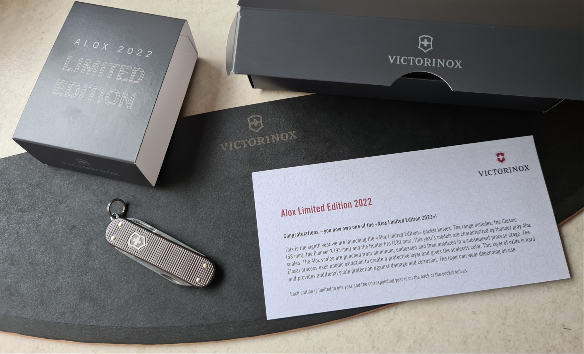 Just the one purchase in store on this visit- The Classic Alox 2022 Limited Edition in Thunder Grey (and another knife on order...)