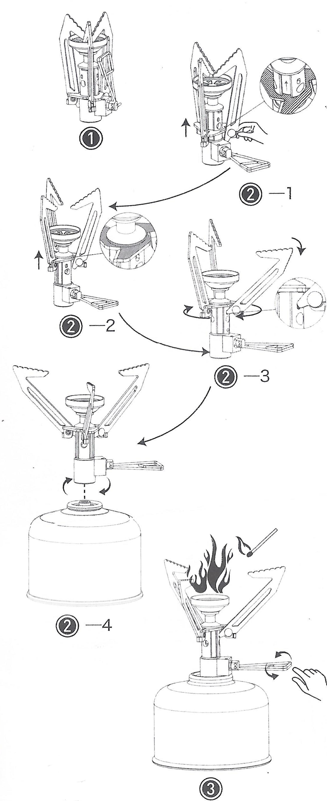 Unfolding support arms and fitting the Hornet II to a canister