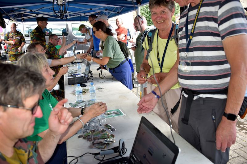 Civilian completists of MESA 2022 receive their medals at Houffalize. Image: www.marchemesa.com