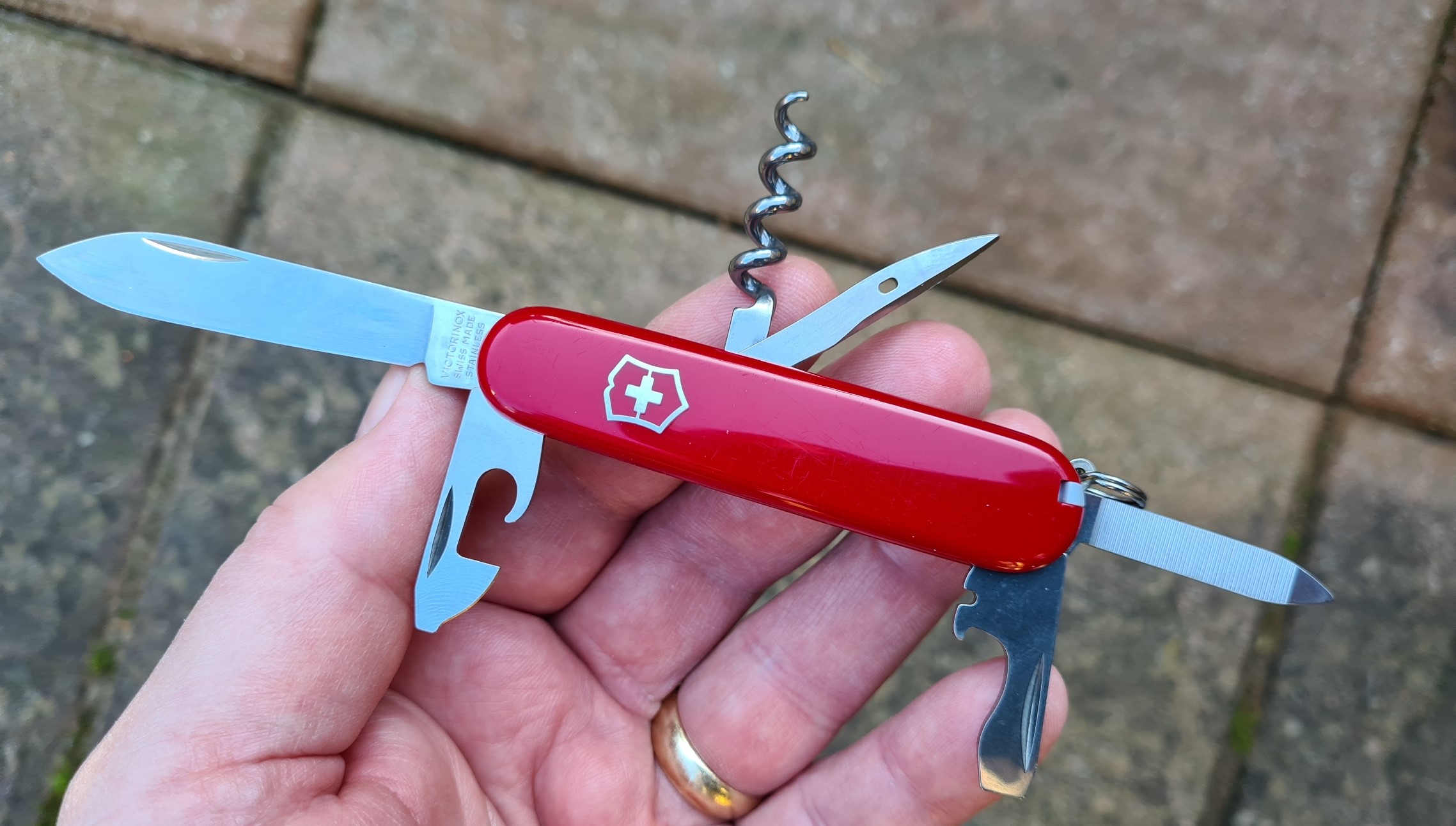 Victorinox 84mm Sportsman, with keyring tab
