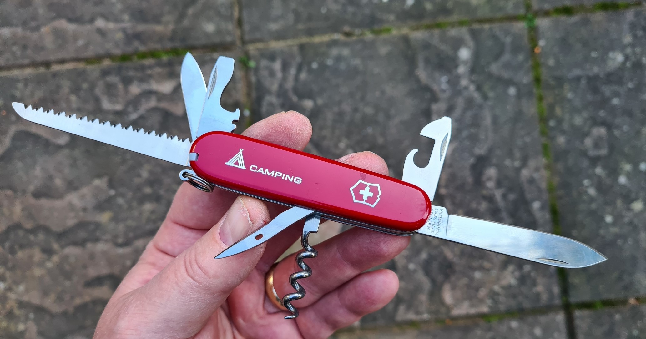 Victorinox 91mm Camper, with Camping logo