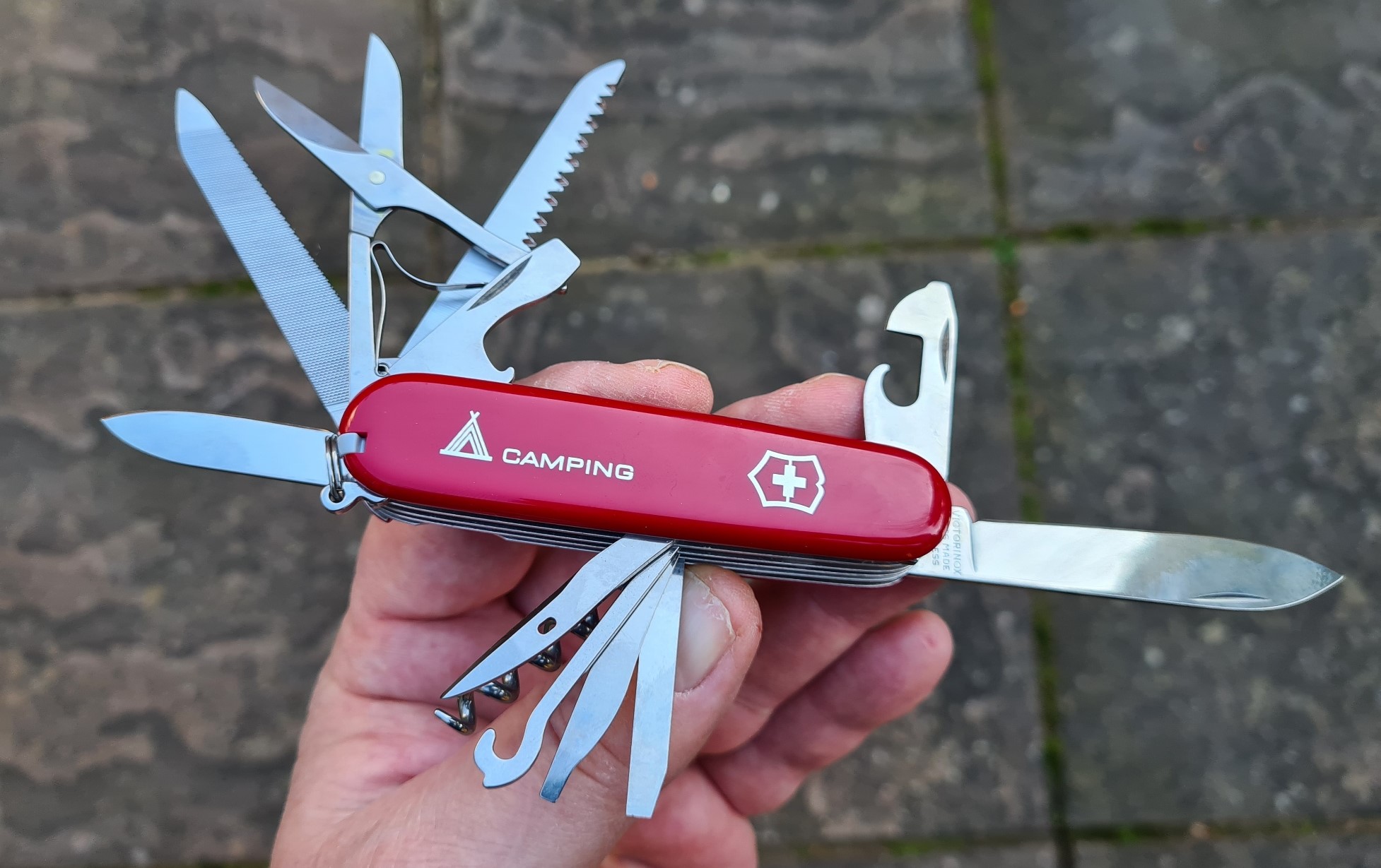 Victorinox 91mm Ranger, with Camping logo
