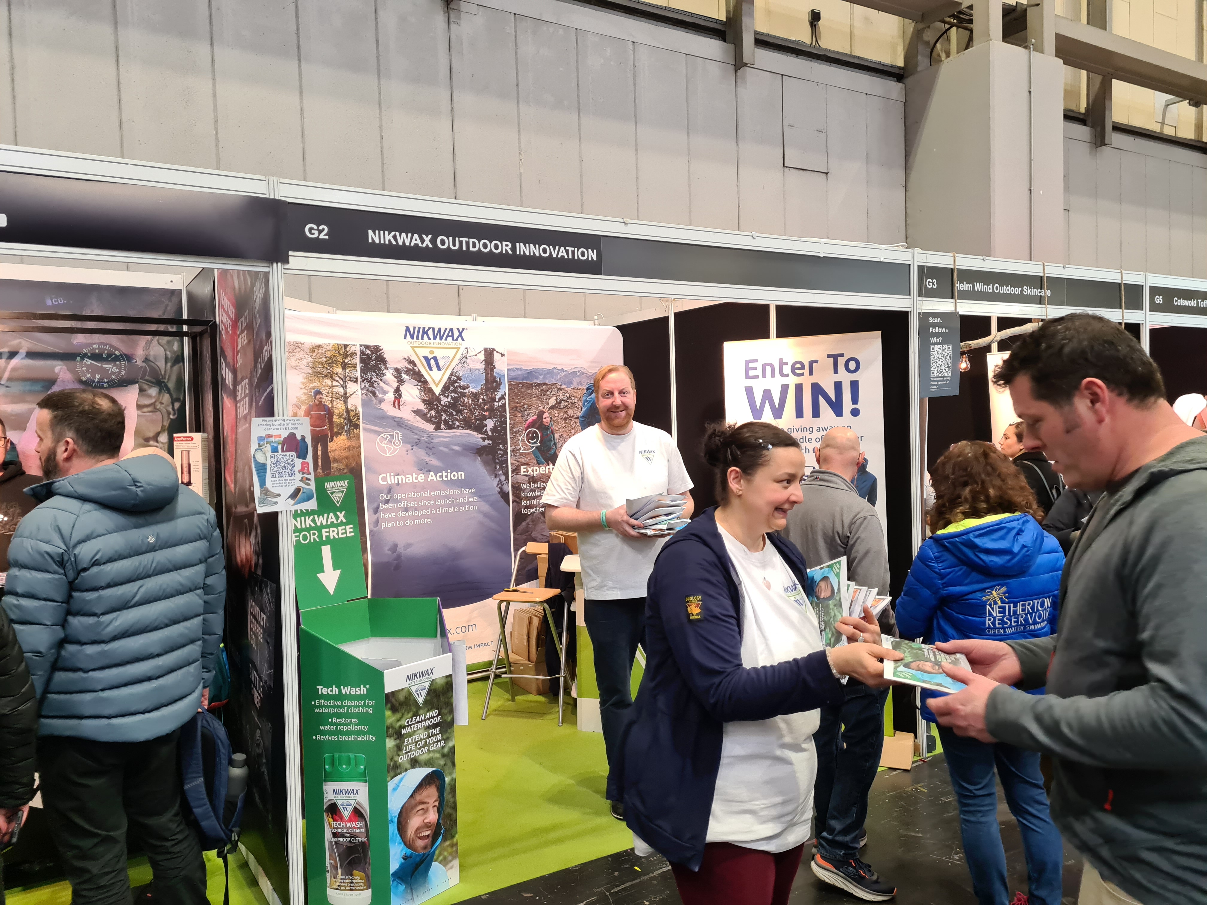 Nikwax were busy handing out as many free samples as they could