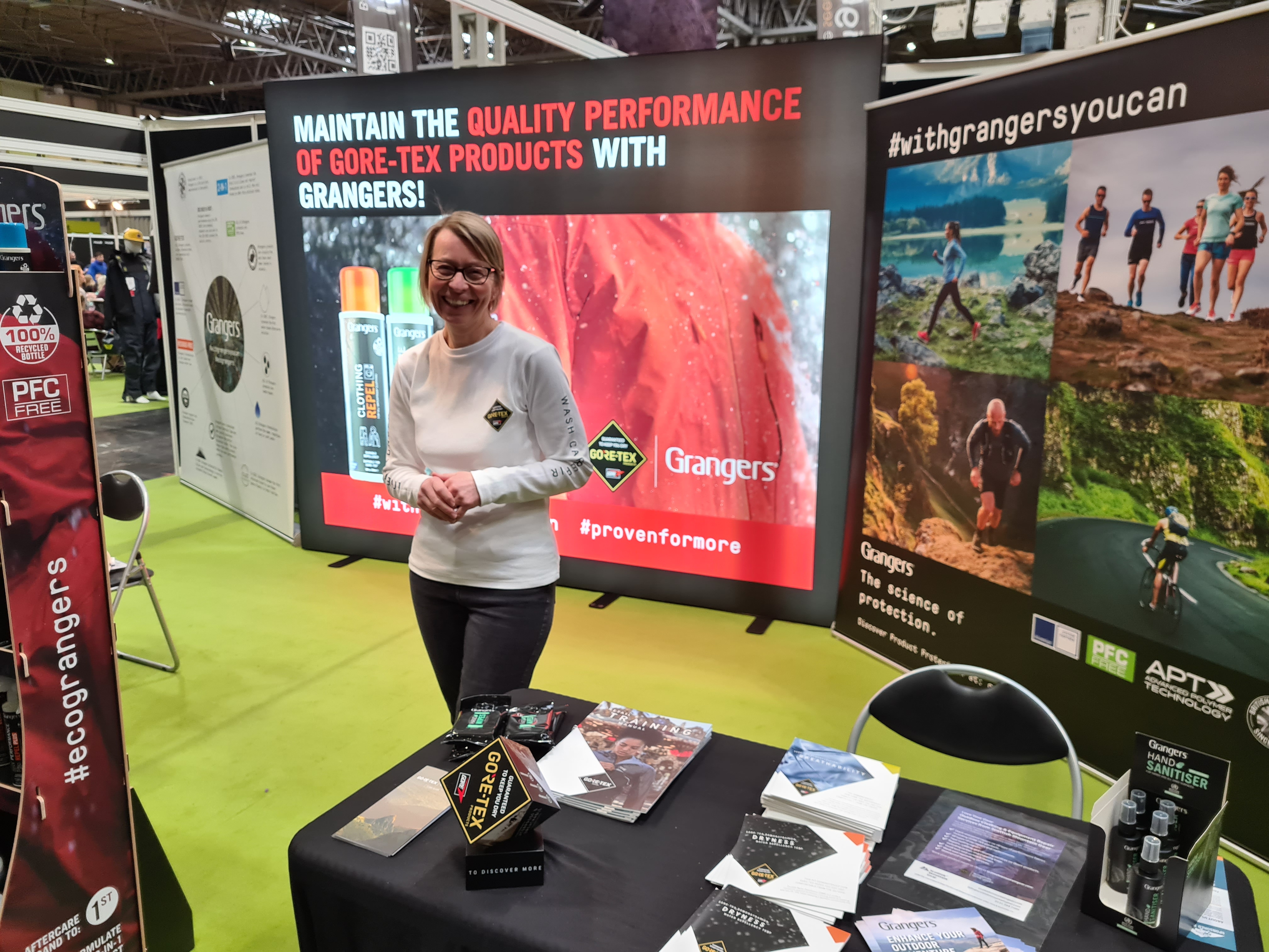 Debbie was a trainer for Goretex on the Grangers stand. She confirmed that it is not just Shakedry technology that is being abandoned, other Gore products are also to go as they concentrate on EPE membrane technology moving forward
