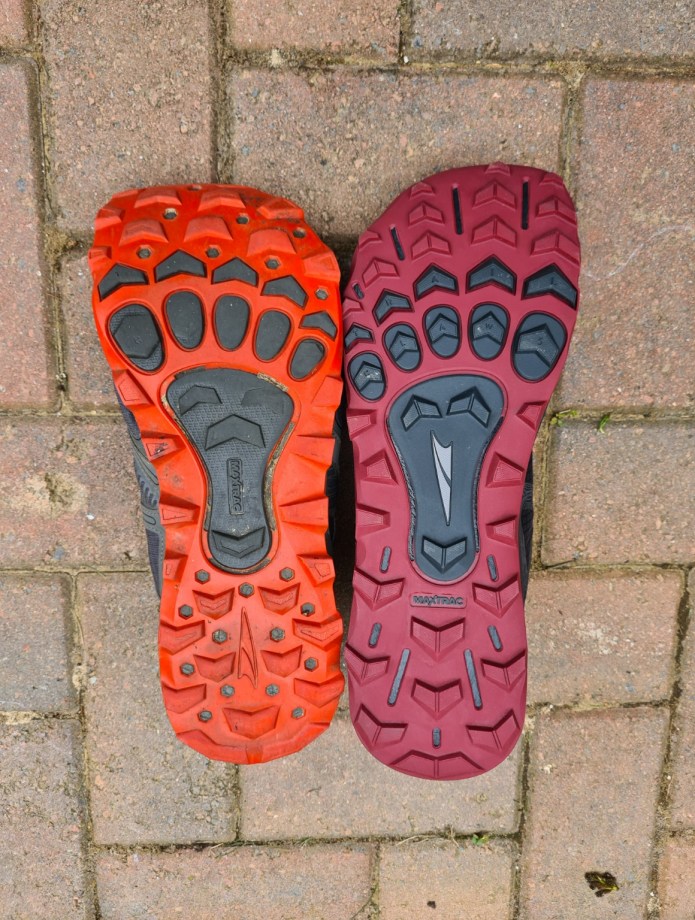 Altra Lone Peak 4 on left, Lone Peak 6 on right (2)