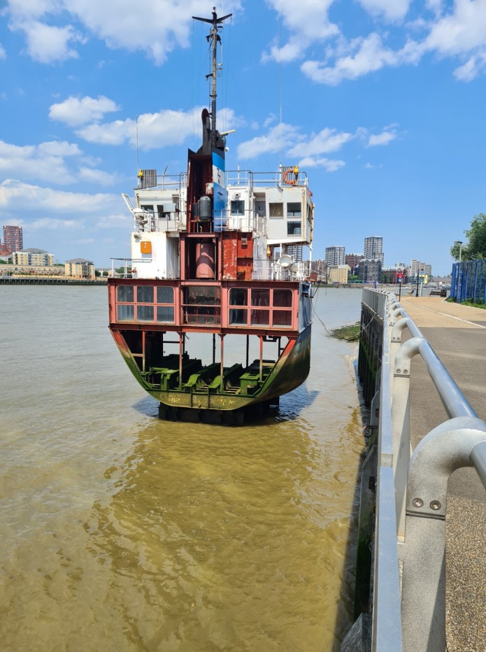 A Slice of Reality, by Richard Wilson, 2000. A slice out of the middle section of an ocean going dredger