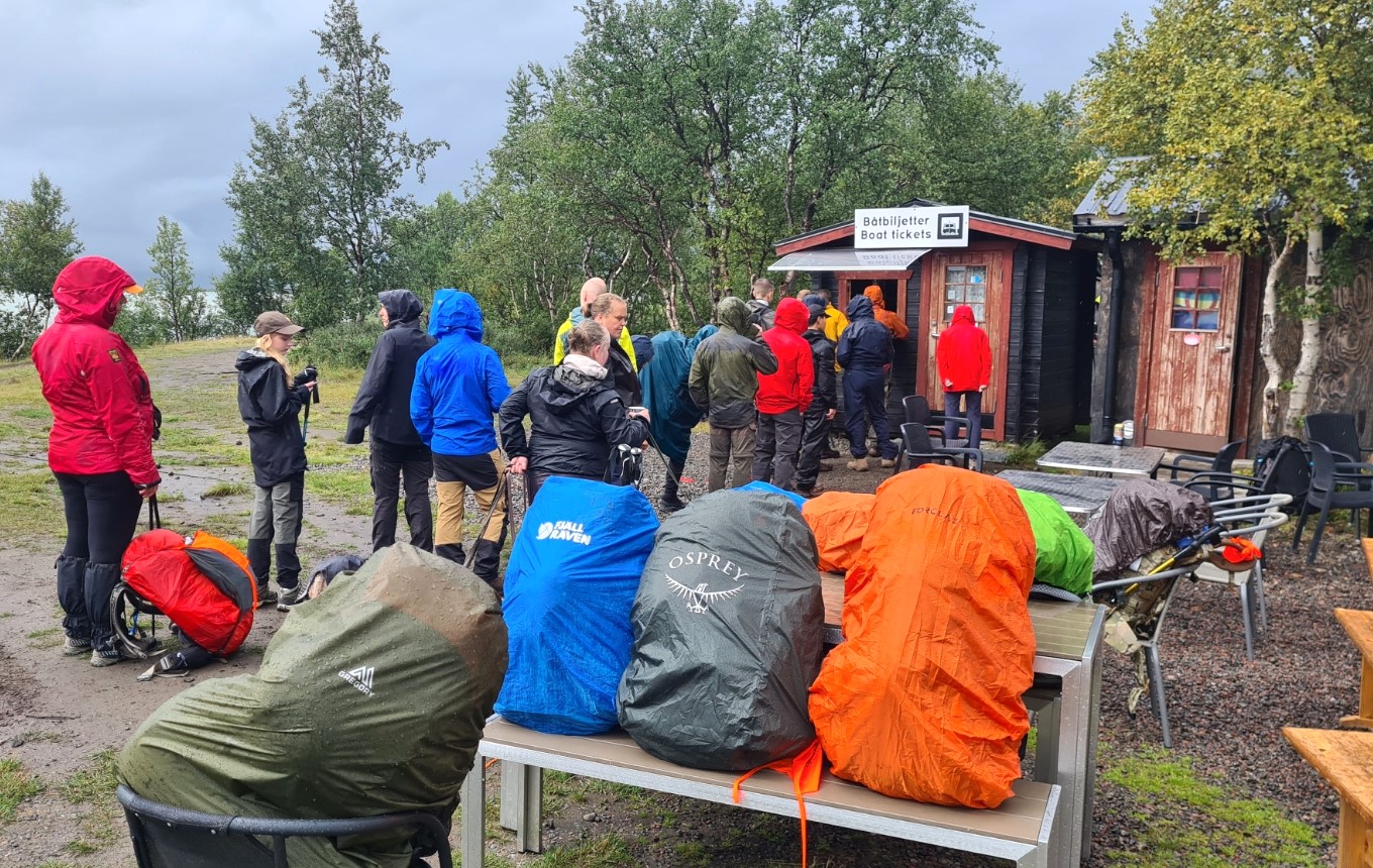 It is debatable which queue was longest, that for burgers, or those choosing to skip six kilometres walking by booking a boat ride