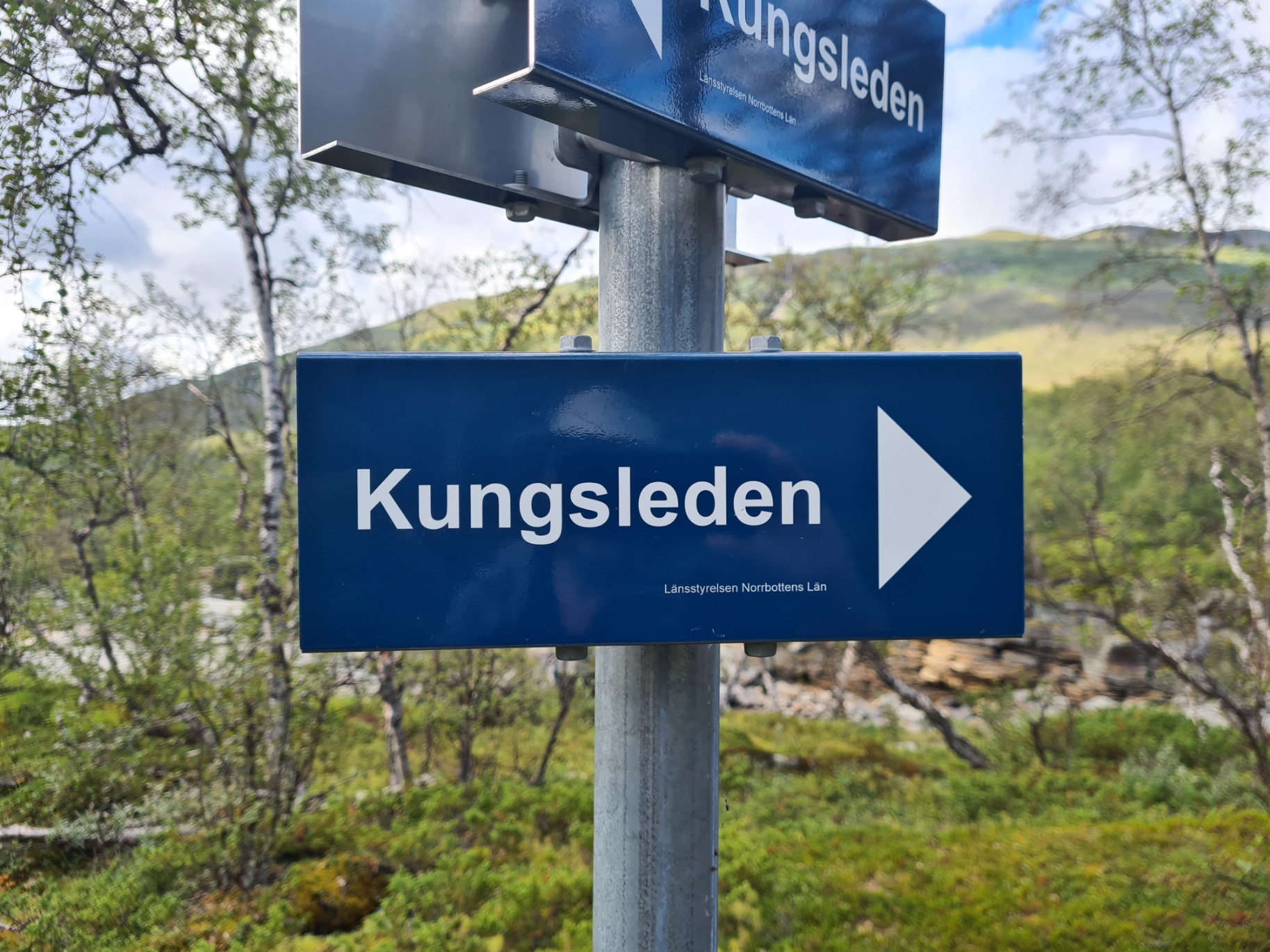 Signpost for the Kungsleden