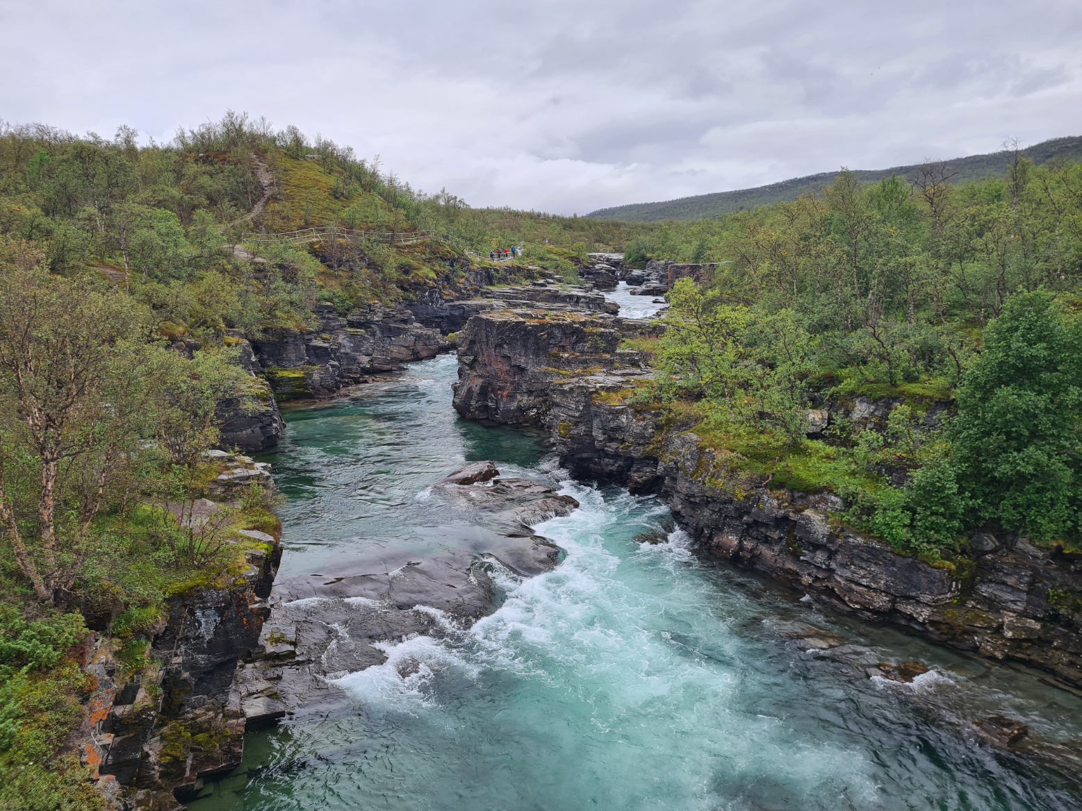Canyon at Abiskojåkka is less than half a kilometre from the finish line at the tourist station