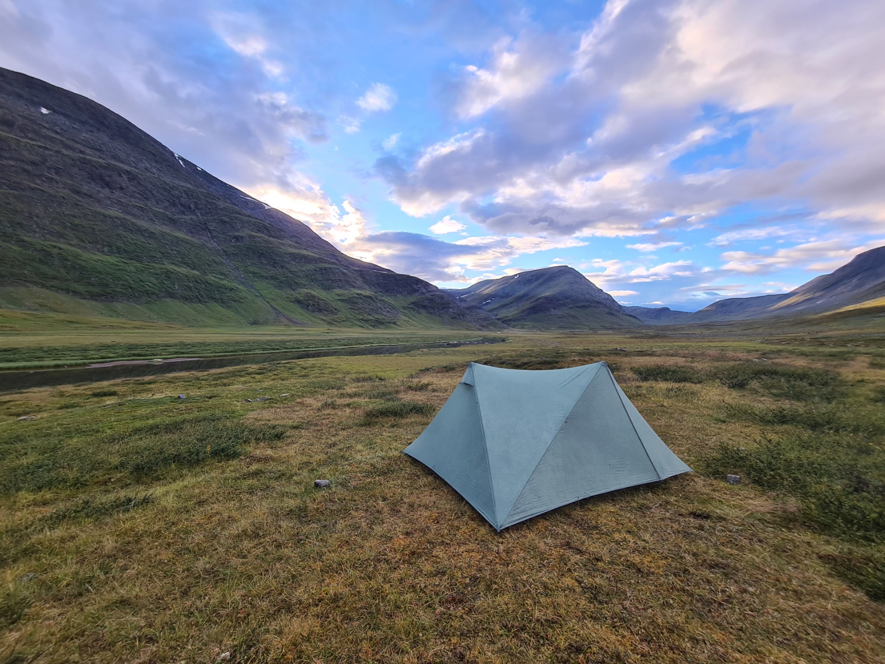 Second night's wildcamp, a couple of kilometres beyond Sälkastugorna