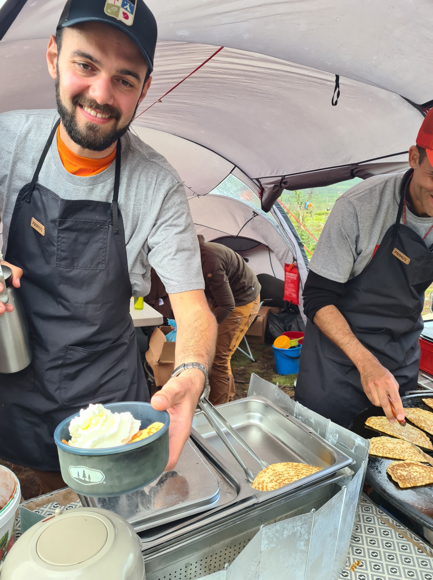 Treats at Kieron checkpoint, on the edge of Abisko National Park