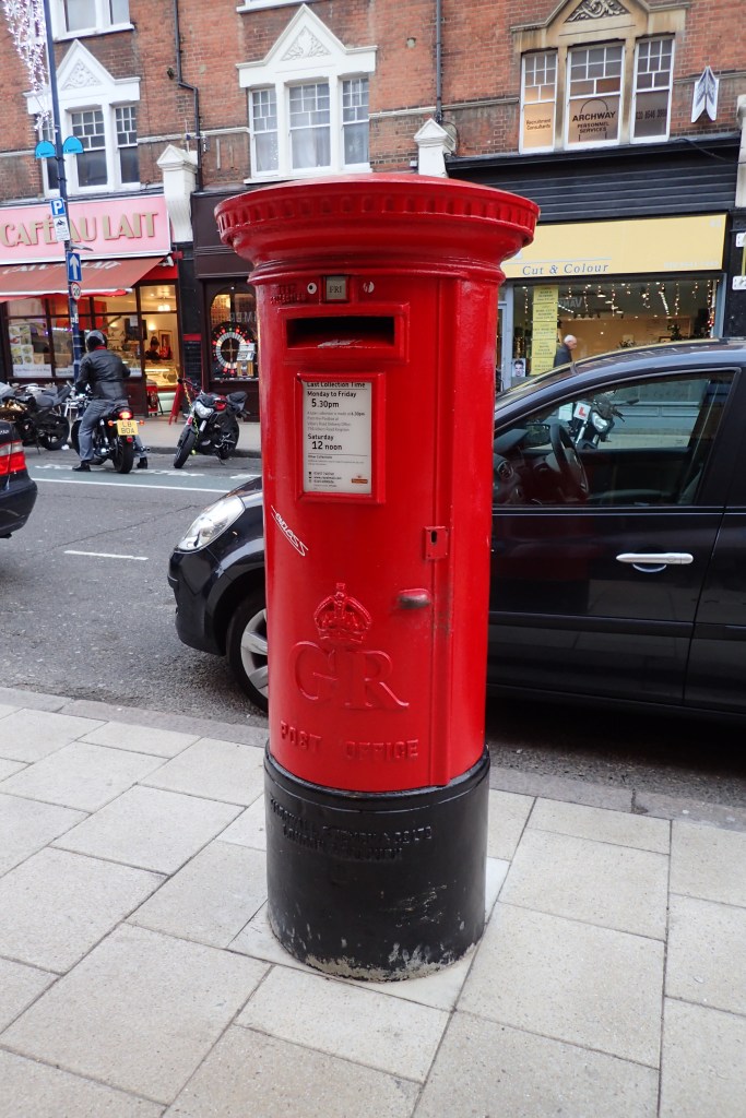 Large GR A type pillar box at Kingston