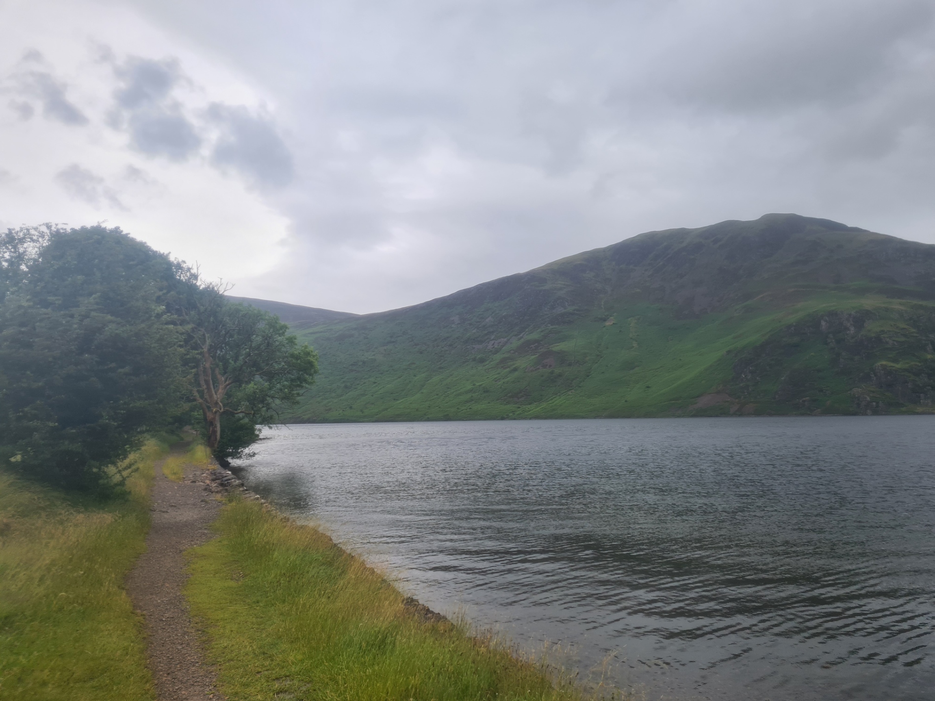 The north shore path beside Ennerdale Water