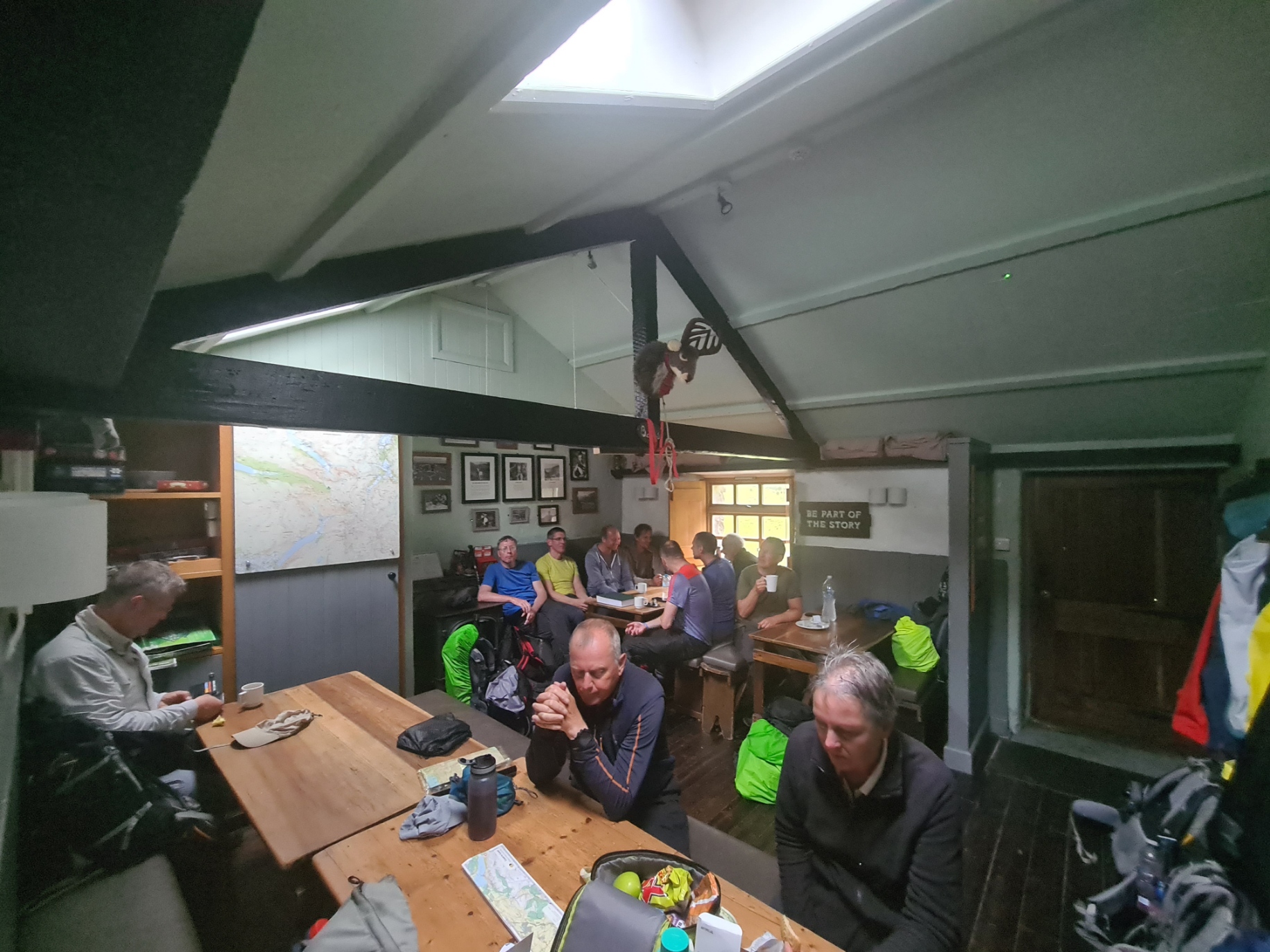 Joining other C2C'ers to briefly dry out at YHA Black Sail