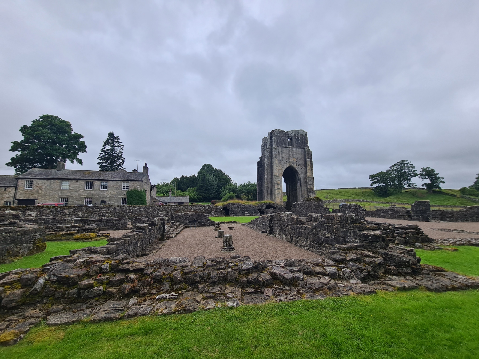 Exploring the ruins of Shap Abbey