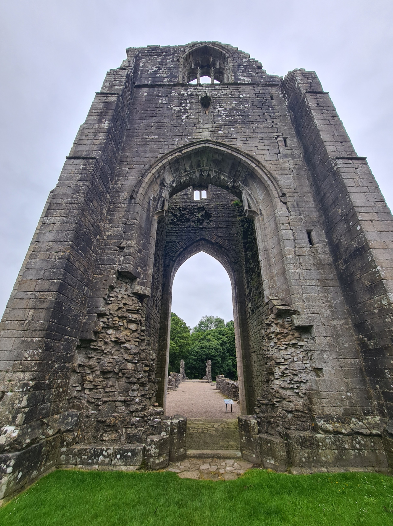 The surviving west tower of Shap Abbey was built in around 1500 and was originally much taller