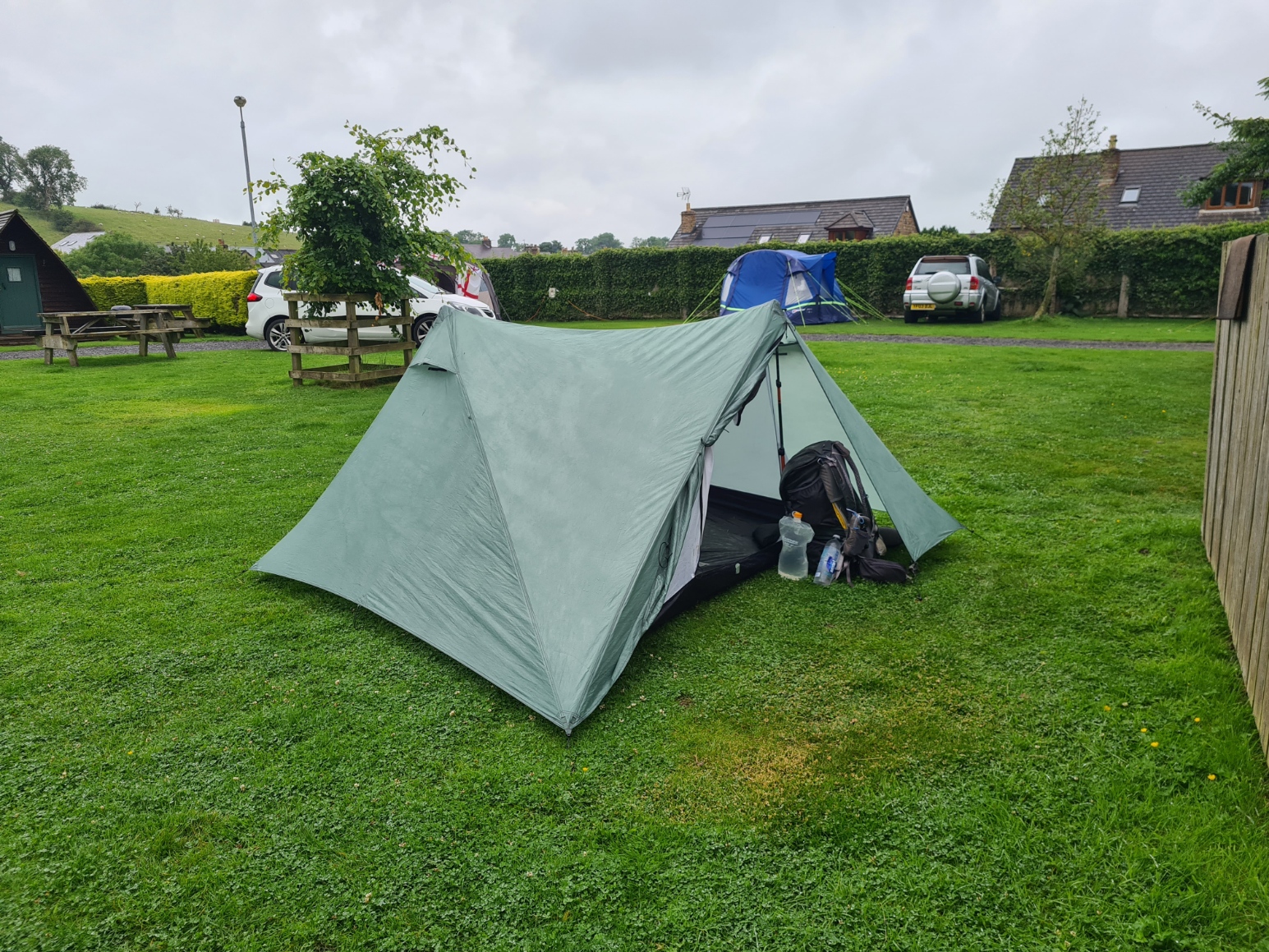 Pitched at Pennine View campsite, Kirkby Stephen