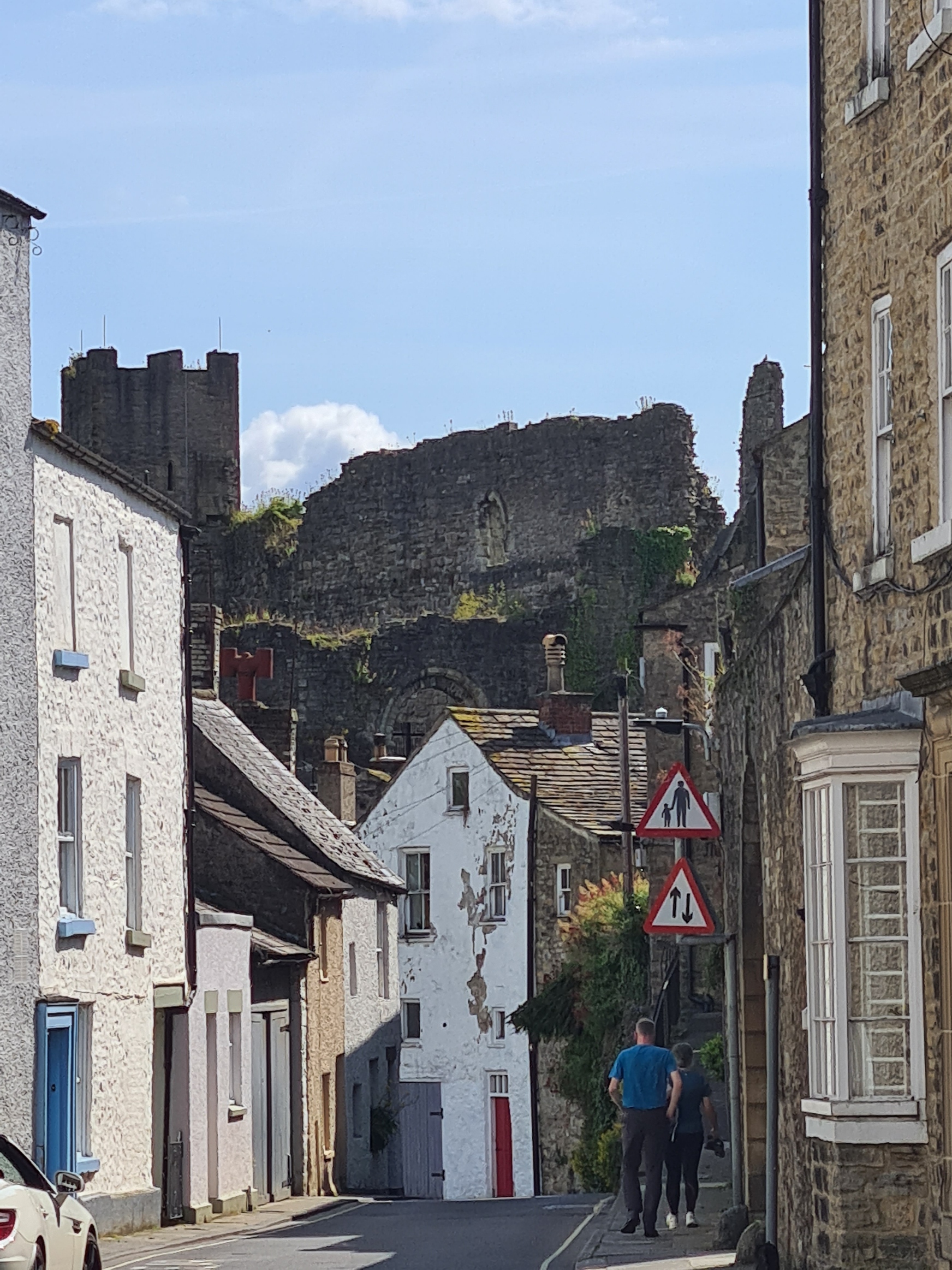 Richmond Castle looms over the town