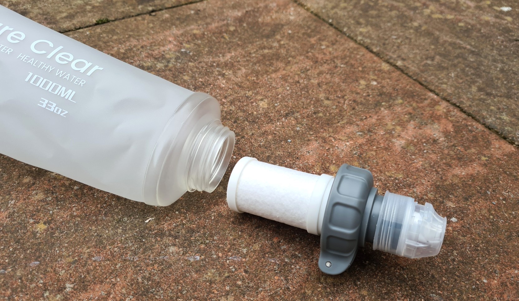 Trimmed in weight new mouthpiece with new one litre squeeze bottle