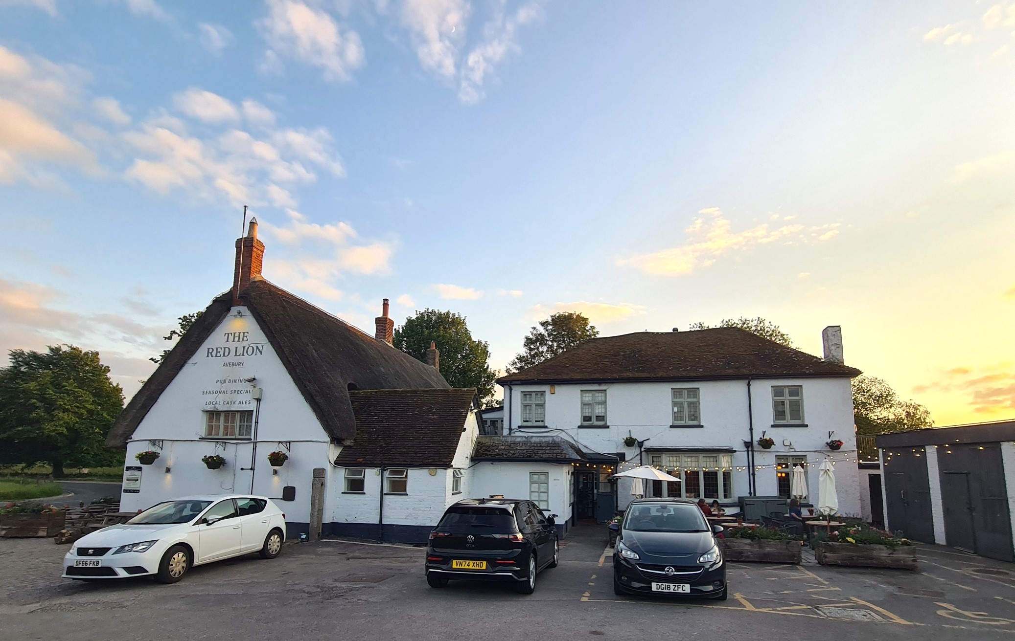 The Red Lion in Avebury provided an evening meal prior to setting off on The Ridgeway
