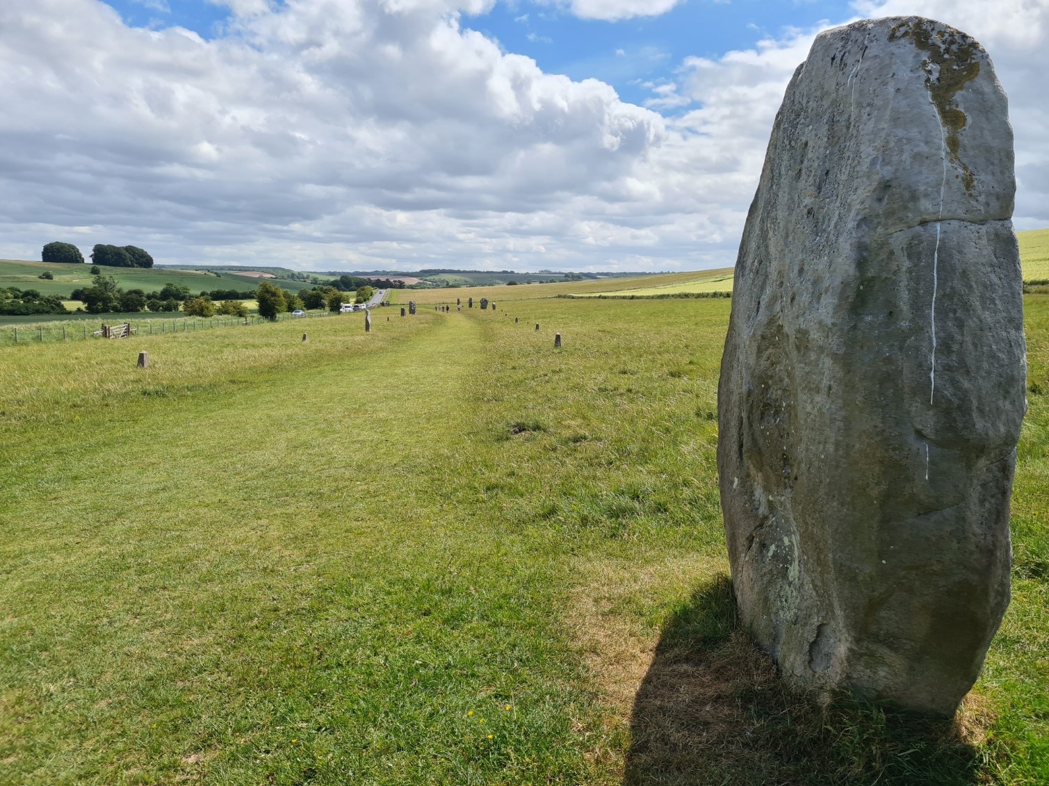 Walking down Stone Avenue toward West Kennett