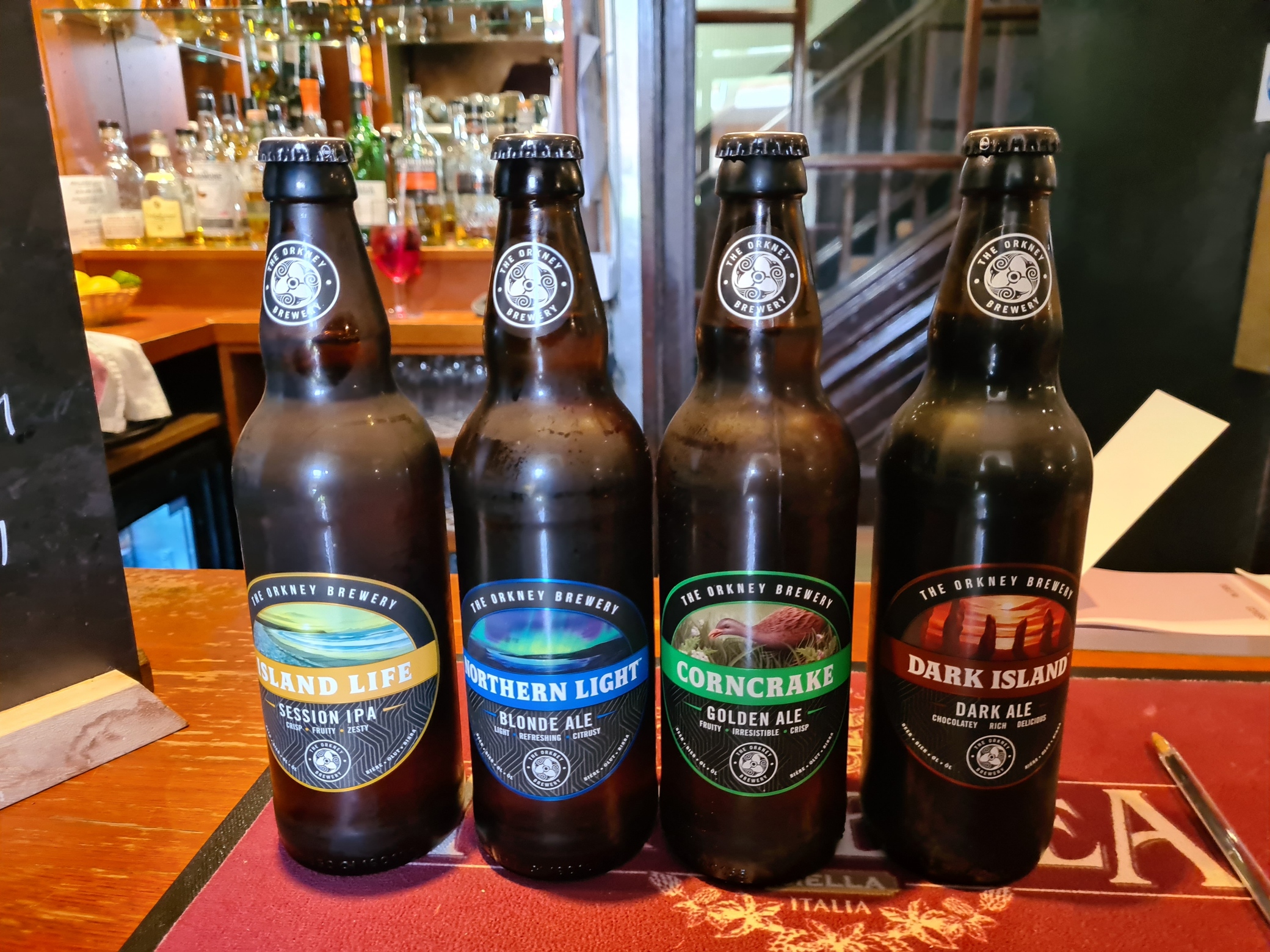 A decent selection of local beers at the lodge
