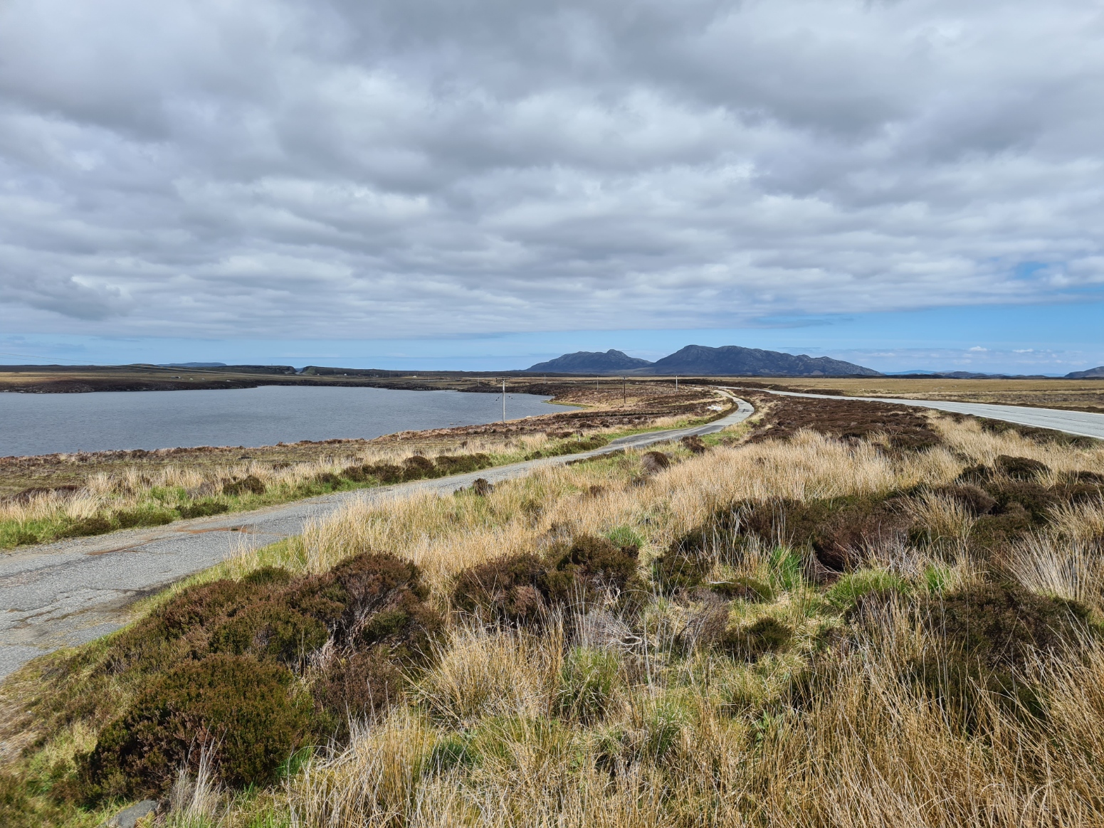 Following the old road, beside the modern A867