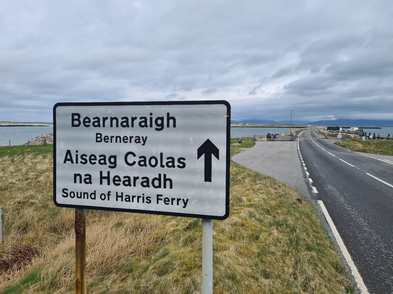 The road turning to the ferry