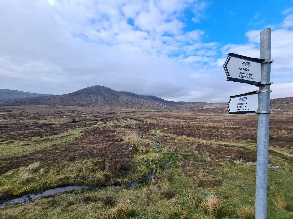 Leaving the road for the moorland