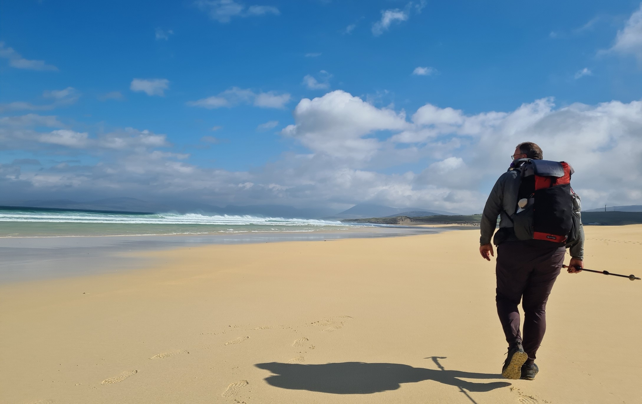 Beach walking with the Atlantic to my left