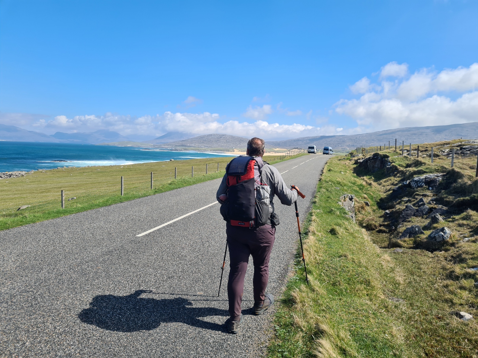 Back to the tarmac. Roadwalking to Horgabost