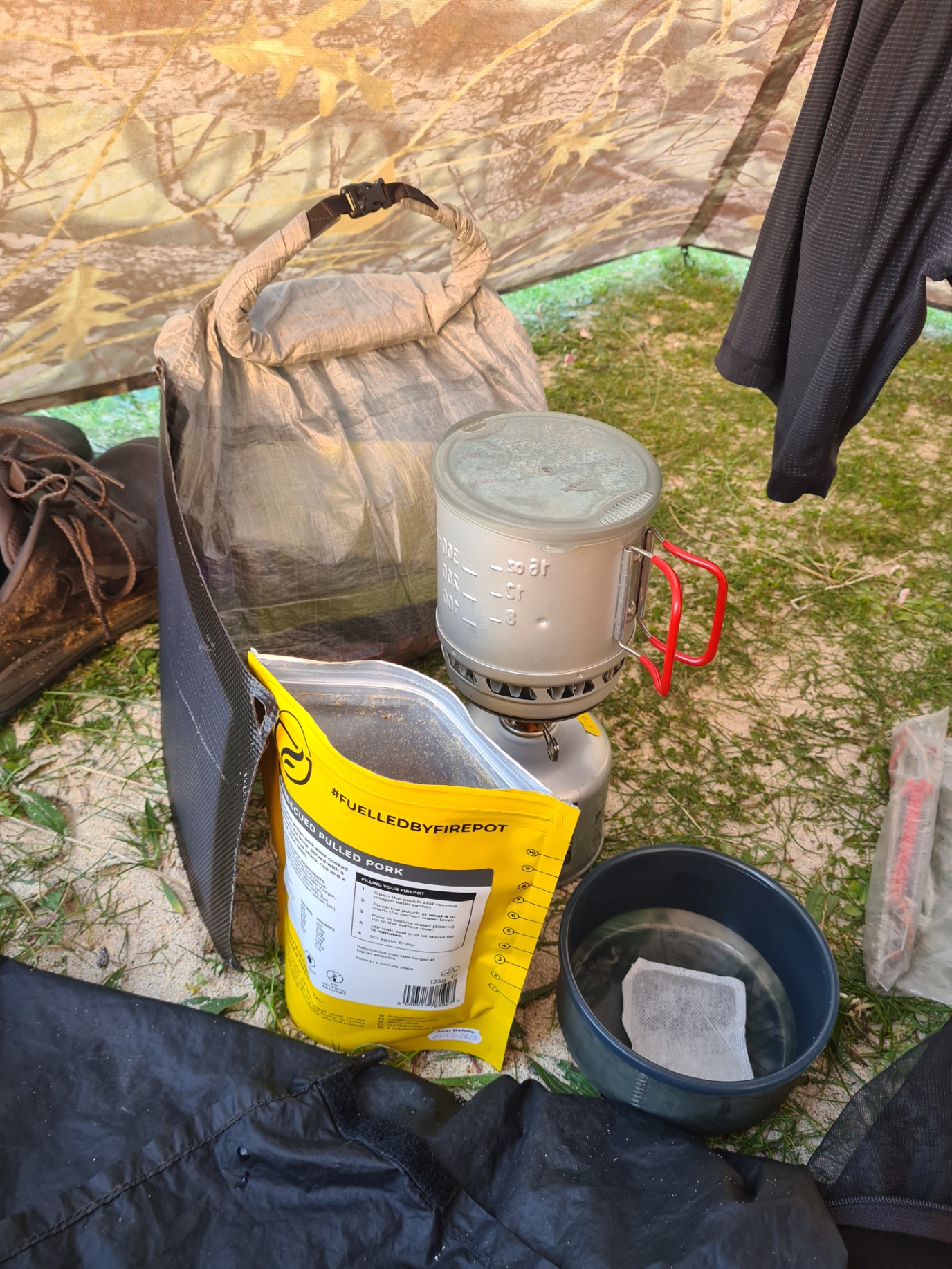 Evening meal and brew