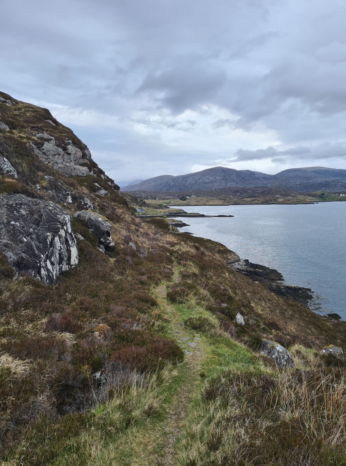 Rougher, boggier and subsequently much wetter path for my final two miles of the day on the approach to Tarbert